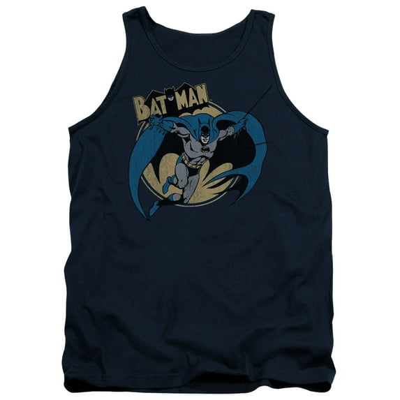 Batman Through The Night Adult Tank Top Navy