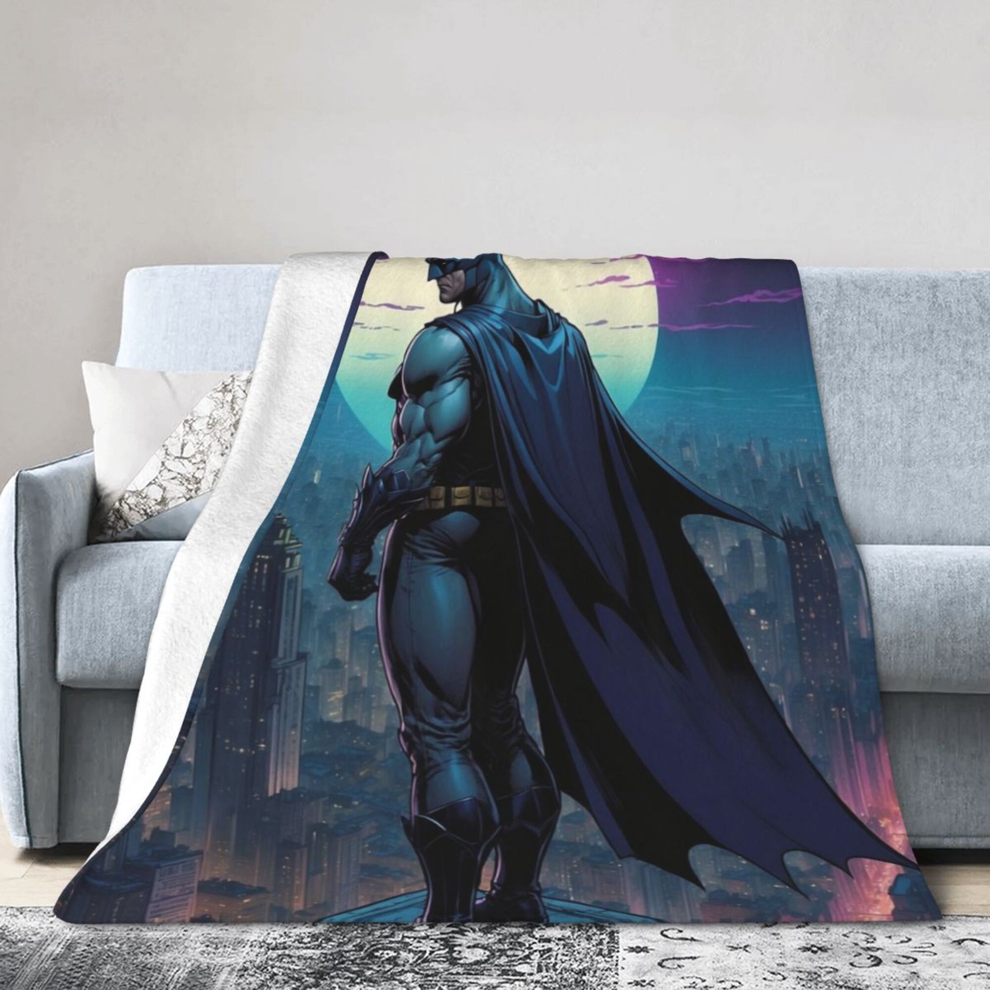 Batman Throw Blanket, Movie Characters Blankets for Kids Teens Adult ...