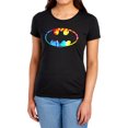 thumbnail image 1 of Batman Tie Dye Batman Logo Women's T Shirt (2X-Large) Black, 1 of 6