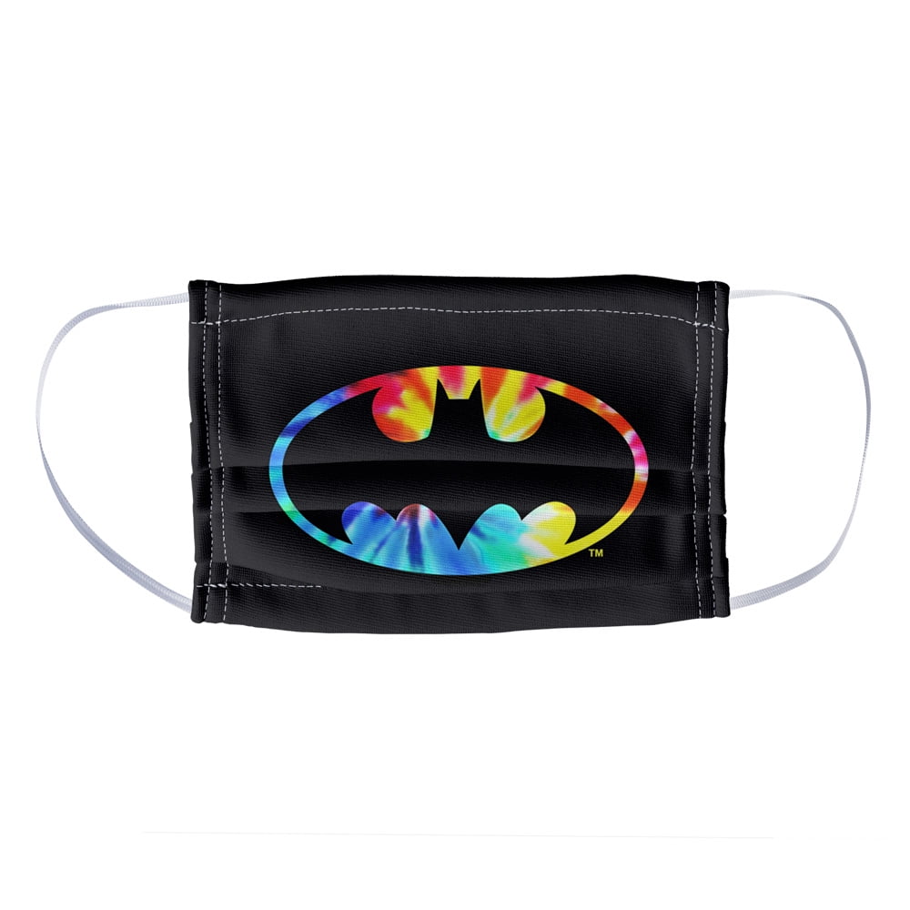 POPFUNK Batman Tie Dye Logo 1-Ply Reusable Face Mask Covering, Kids