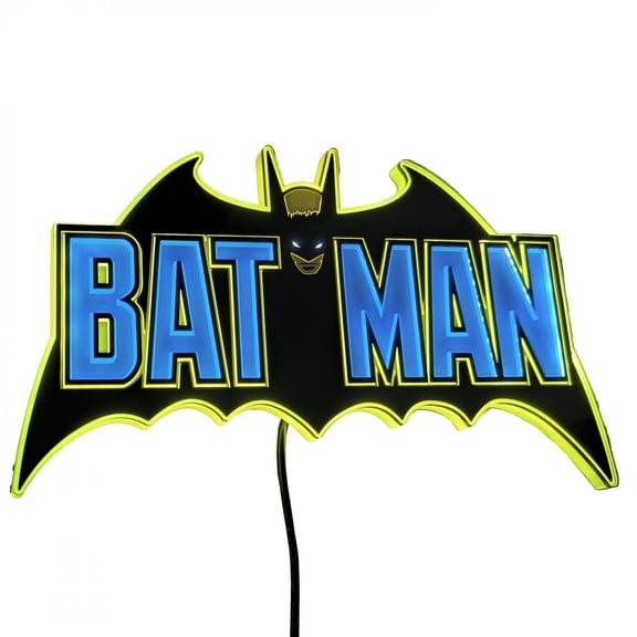 Batman Title Logo Table Lamp Or Mountable Wall Art With Dimmer