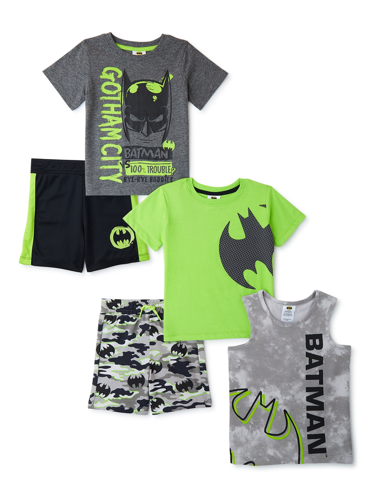 Batman Printed Mid-Season Terry Stuff Dress For Baby Boy