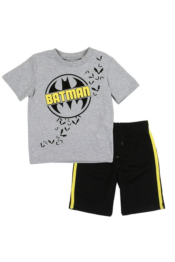 Toddler Boys' Bat Logo T-Shirt and Mesh Shorts Set