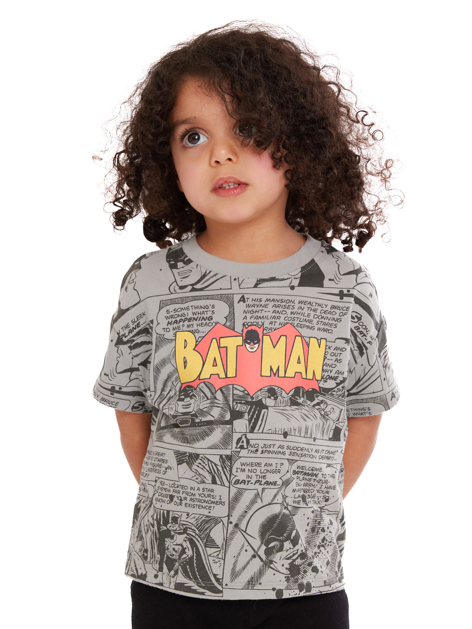 Batman Toddler Boys Comic Short Sleeve Crewneck T-Shirt, Sizes 12M-5T - image 1 of 7