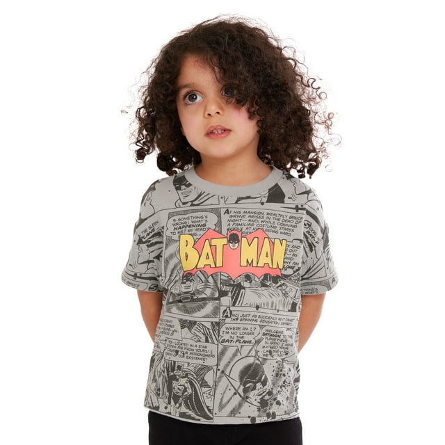 Batman Toddler Boys Comic Short Sleeve Crewneck T-Shirt, Sizes 12M-5T