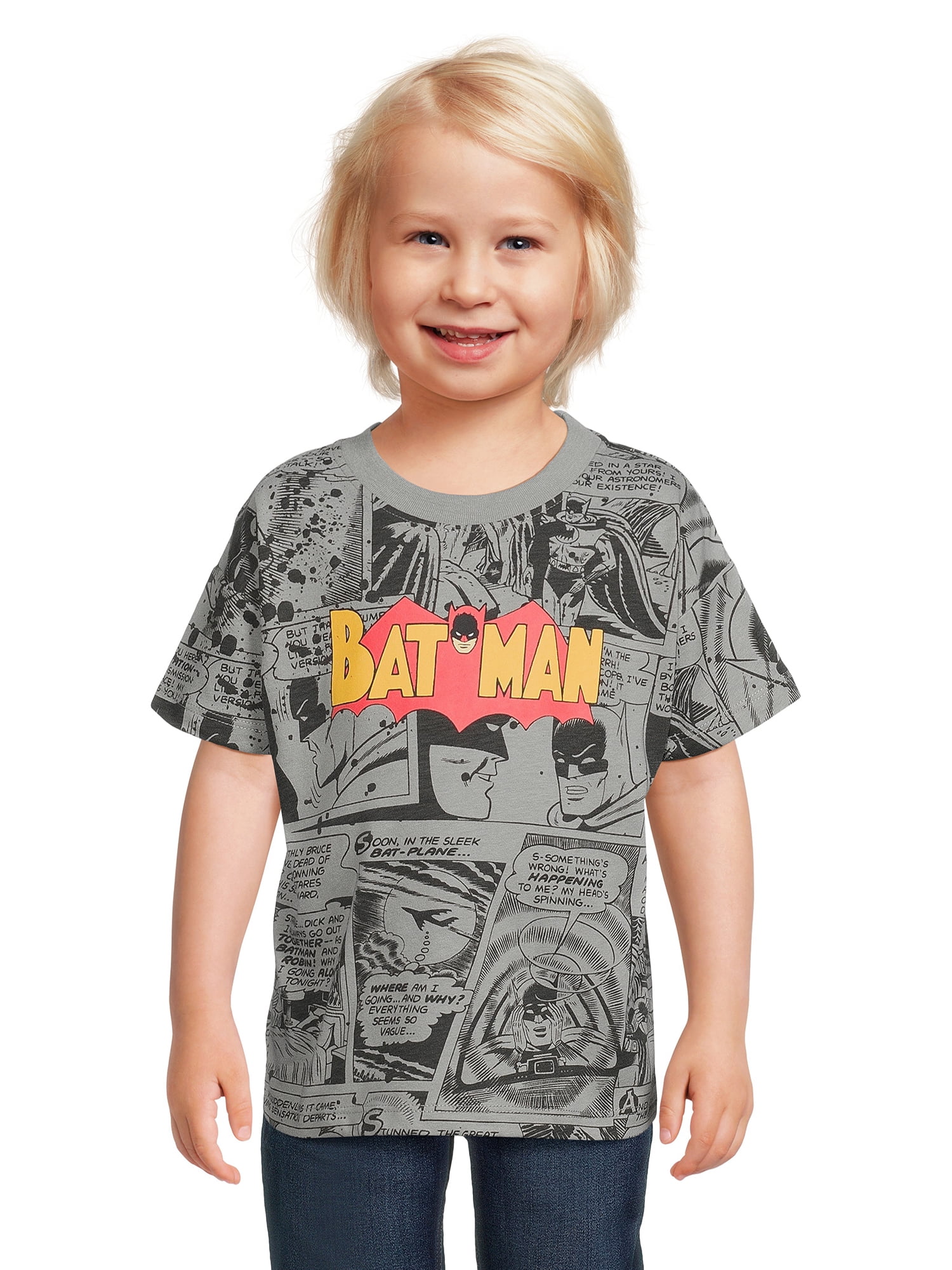 Batman Toddler Boys Comic Tee, Sizes 12M-5T