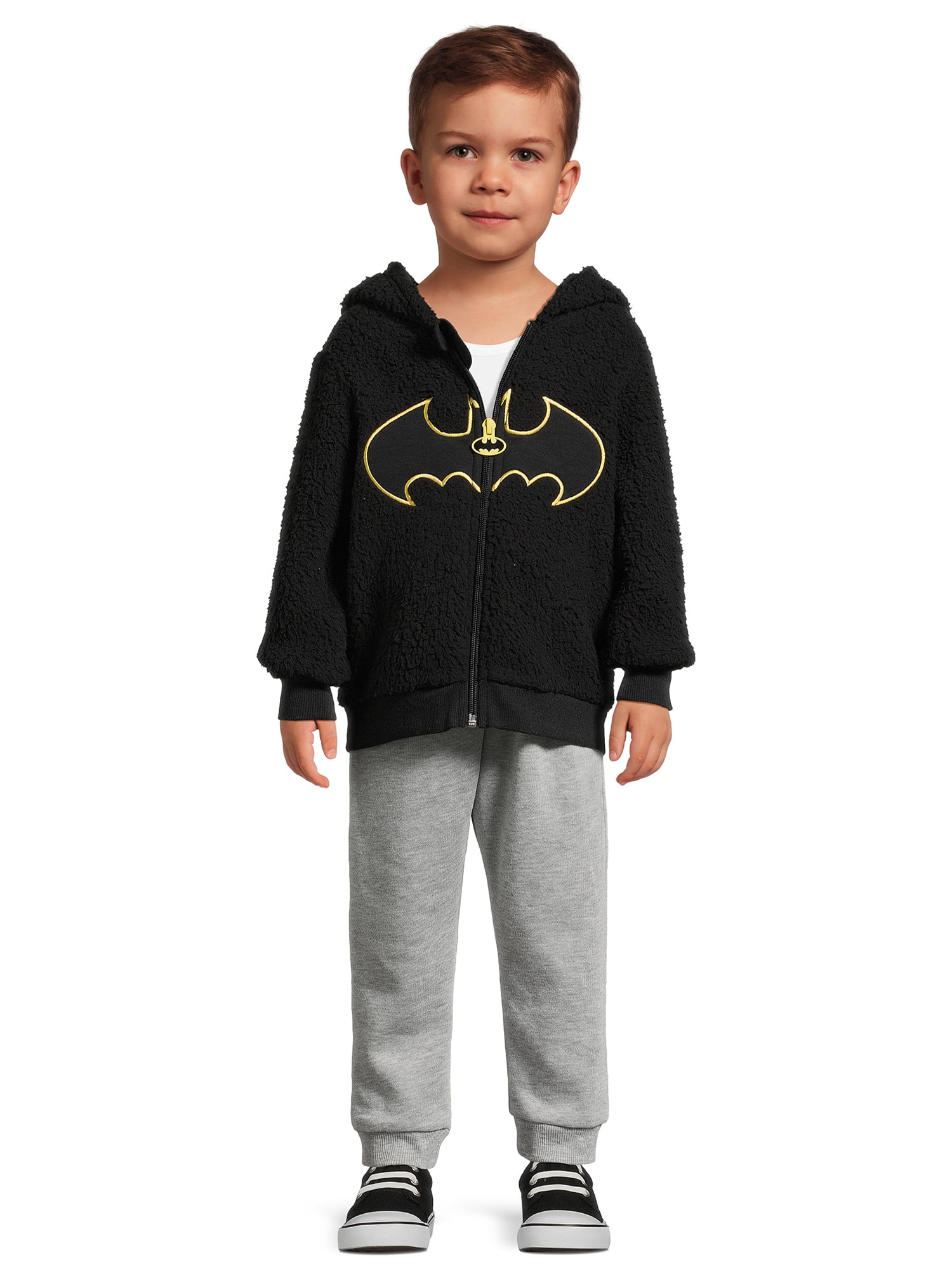 Batman Brandclub Batman Toddler Boys Faux Sherpa Hoodie and Joggers Set 2 Piece Set Sizes 2T 4T