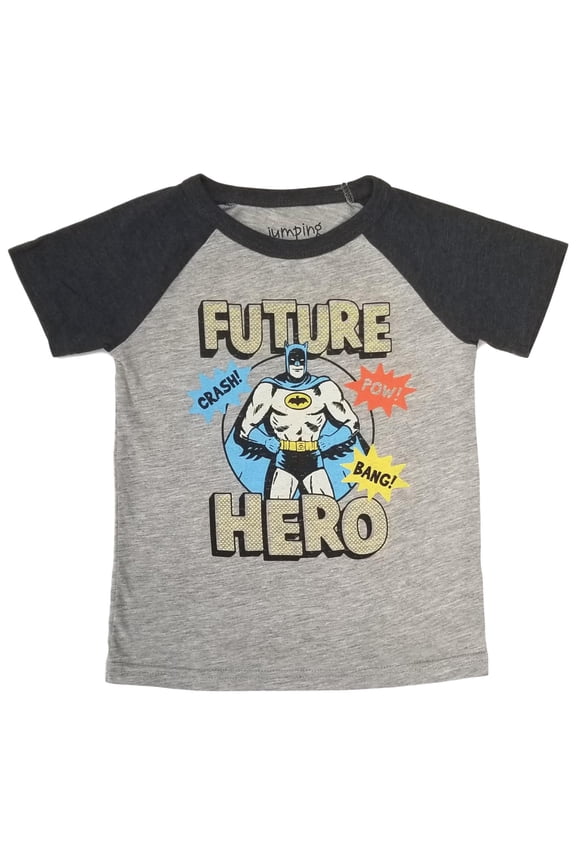 Toddler Boys Gray Future Hero Short Sleeve T-Shirt Superhero Tee Shirt 3T