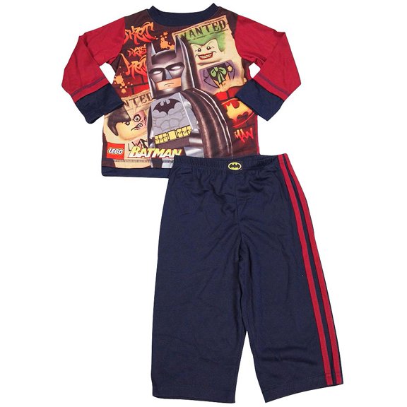 Batman Toddler Boys Long Sleeve Pajamas Male Lounge Wear Sleep Sets Navy 2T