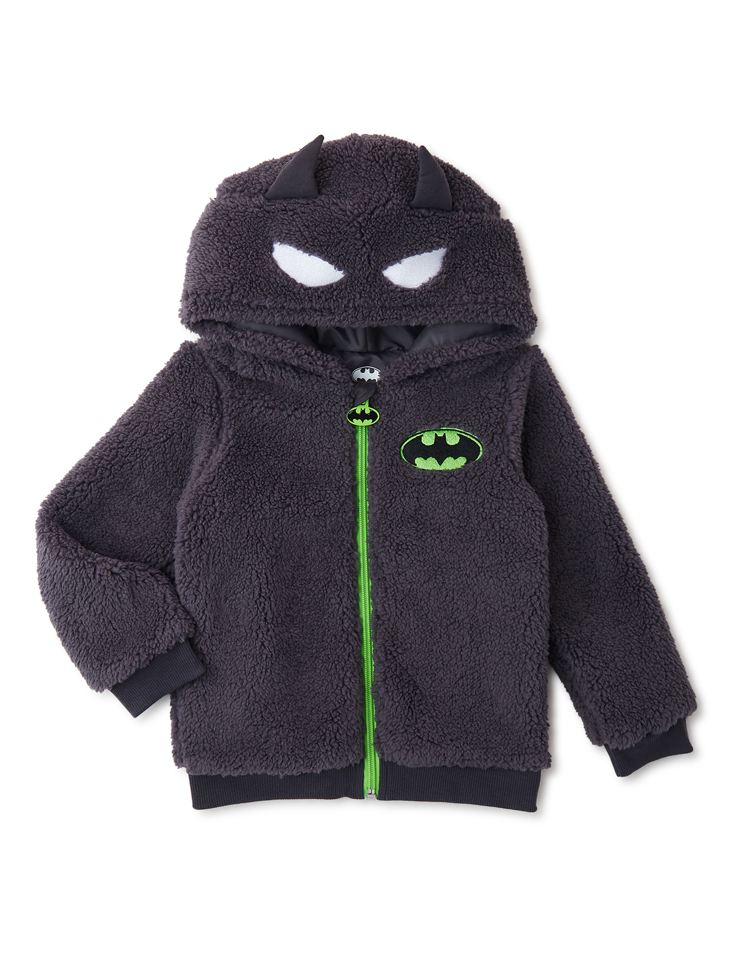 Batman Toddler Cosplay Faux Sherpa Hoodie, Sizes 12M-5T - image 1 of 6