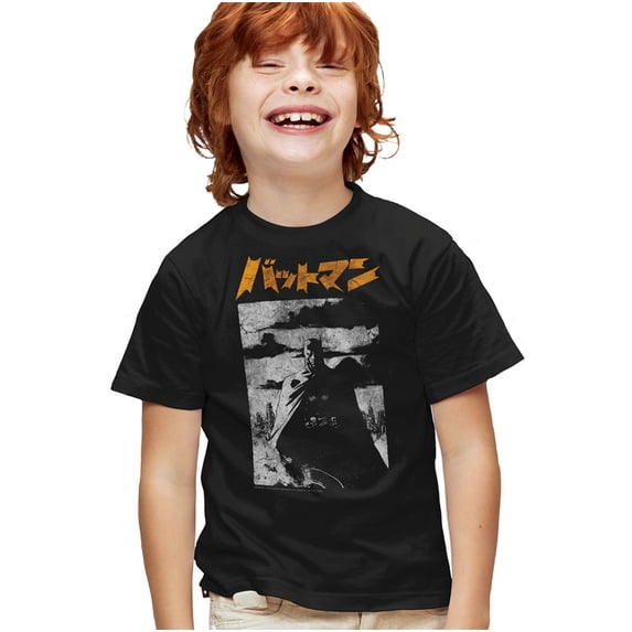 Batman Tokyo Shadows Kids T Shirt (Medium) for Youth Toddler Boys and Girls, Black