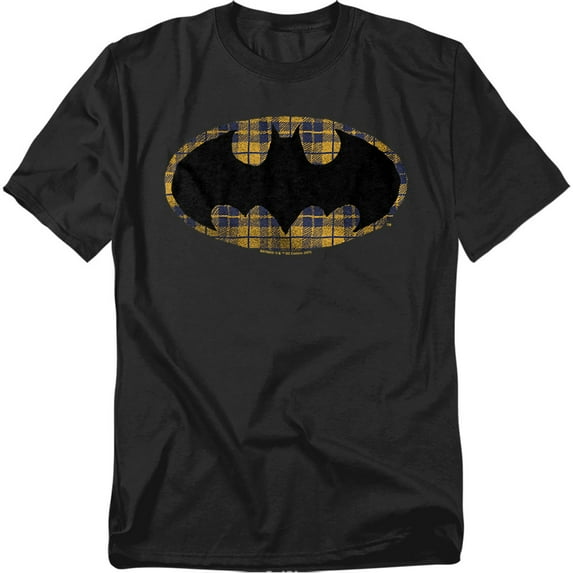Batman T-Shirt Torn Plaid Logo Unisex Graphic Tee For Men & Women