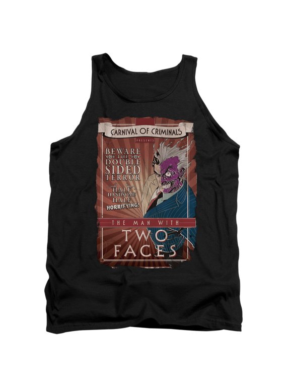 Batman Two Faces Adult Tank Top Black