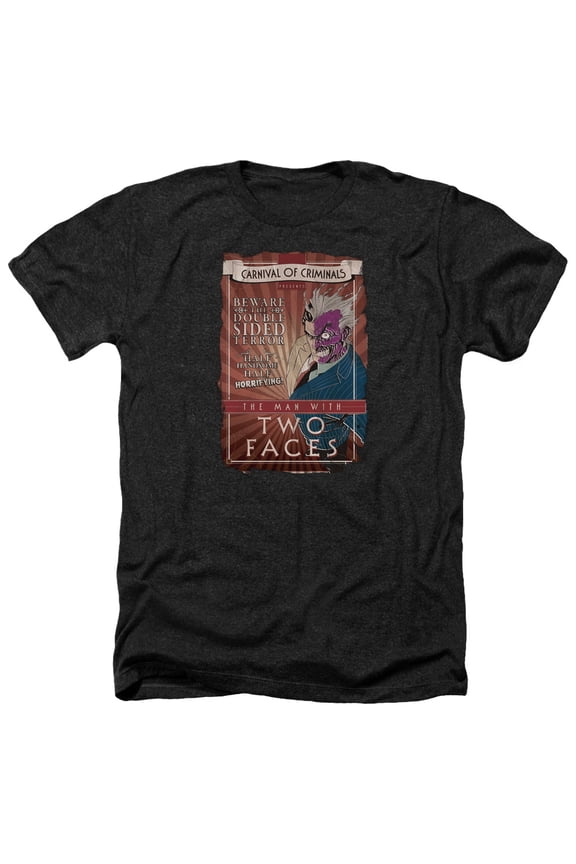 Batman - Two Faces - Heather Short Sleeve Shirt - Large