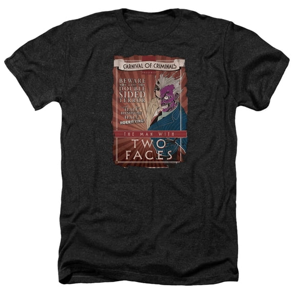 Batman - Two Faces - Heather Short Sleeve Shirt - Medium
