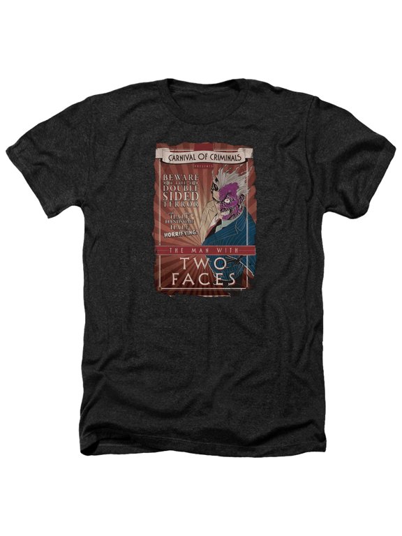 Batman - Two Faces - Heather Short Sleeve Shirt - Small