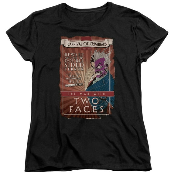 Batman Two Faces S/S Women's T-Shirt Black