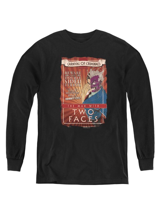 Batman - Two Faces - Youth Long Sleeve Shirt - Medium