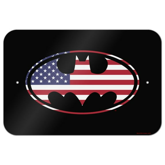 Batman USA American Flag Shield Logo Home Business Office Sign