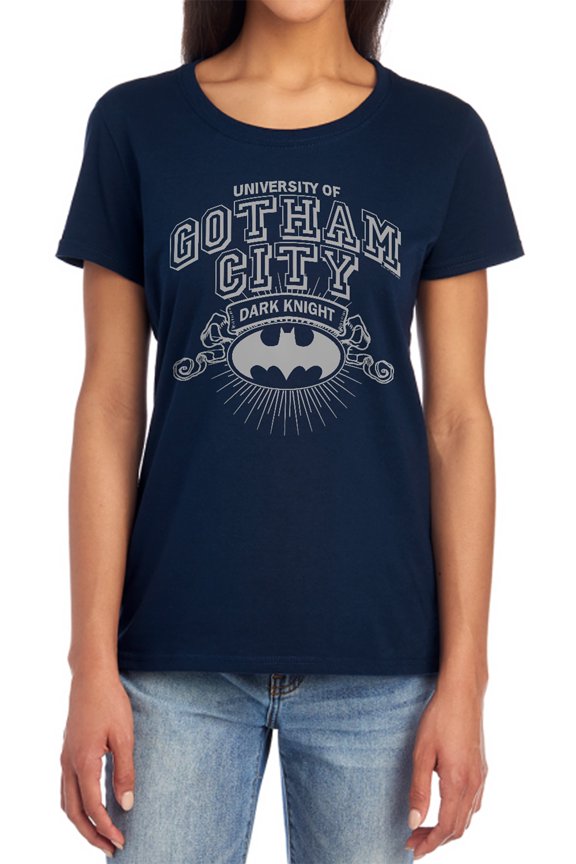 University of Gotham Women's T Shirt, Navy, Medium