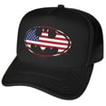 thumbnail image 1 of Batman Usa American Flag Shield Logo Foam Snapback Trucker Hat - Unisex for Men and Women, 1 of 5
