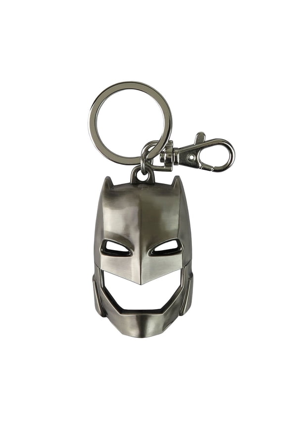 V Superman Batman Mask Pewter Keychain