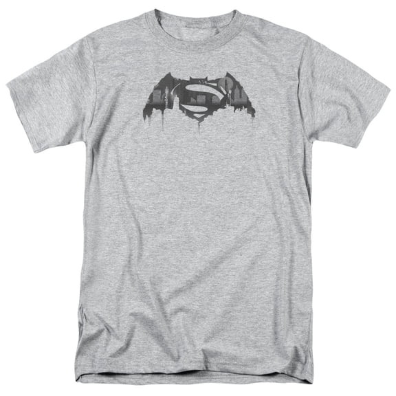Batman V Superman Cityscape Logo Unisex Adult T Shirt For Men And Women