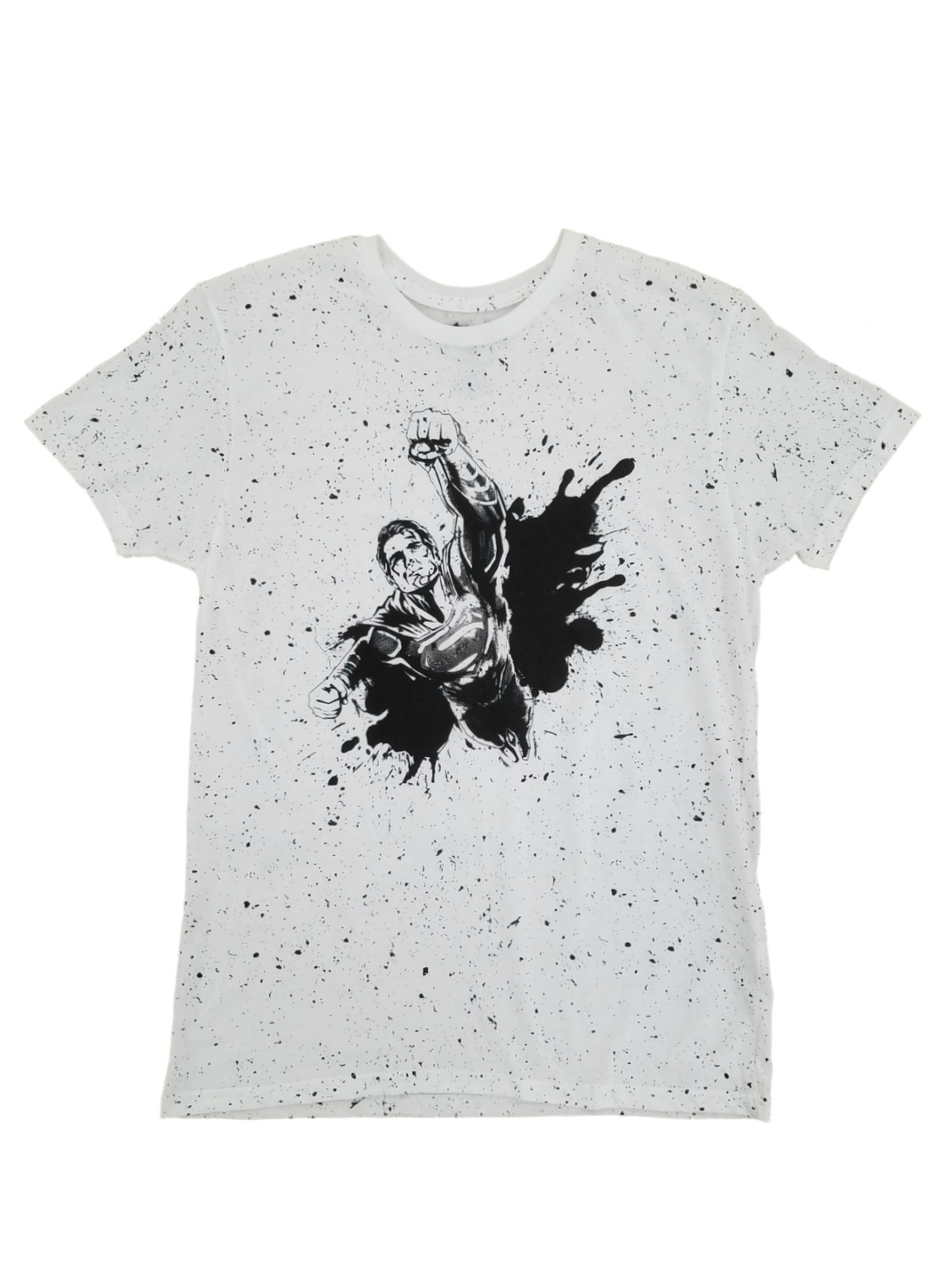 Batman V Superman DC Comics Mens White Splatter Graphic Tee T-Shirt L - image 1 of 1