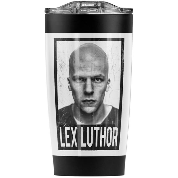 Batman V Superman Lex Luthor Stainless Steel Tumbler 20 oz Coffee Travel Mug/Cup, Vacuum Insulated & Double Wall with Leakproof Sliding Lid | Great for Hot Drinks and Cold Beverages