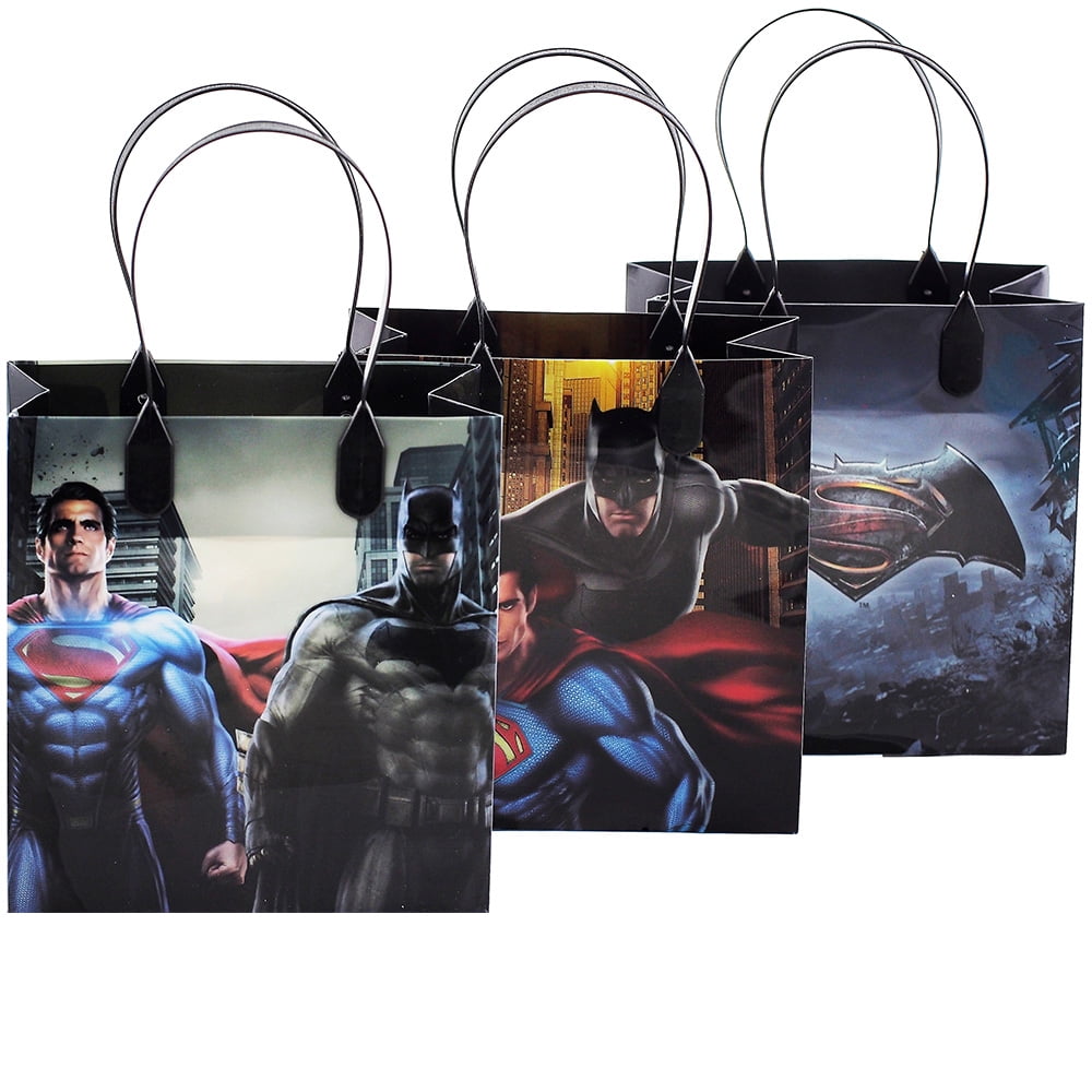 Batman VS Superman Party Favor Goodie Small Gift Bags 12 - Dawn Justice ...