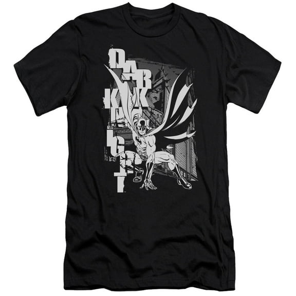 Batman - Vertical Letters - Premium Slim Fit Short Sleeve Shirt - X-Large