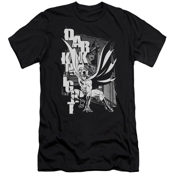 Batman - Vertical Letters - Premium Slim Fit Short Sleeve Shirt - XX-Large