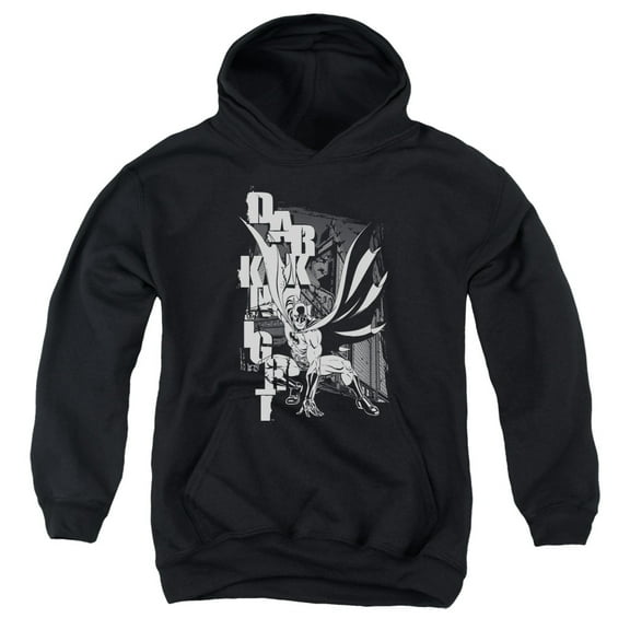 Batman - Vertical Letters - Youth Hooded Sweatshirt - Small