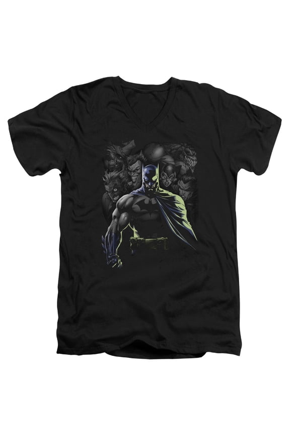 Batman - Villains Unleashed - Slim Fit V Neck Shirt - Small