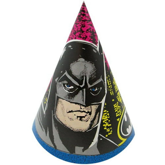 Batman Vintage 1991 Pink & Black Cone Hats (8ct)