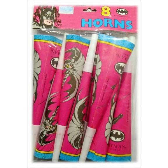 Batman Vintage 1991 Pink & Black Horns / Favors (8ct)