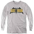 thumbnail image 1 of Batman Vintage Bat Logo On Gray Kids Long Sleeve T Shirt (Small) for Youth Boys and Girls, Athletic Heather, 1 of 4