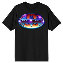Batman Vintage Comic Face Men's Black Tee Shirt T-Shirt-Small