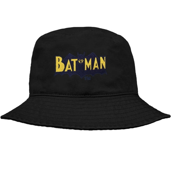 Batman Vintage Logo Officially Licensed Bucket Hat Unisex for Men & Women, Black