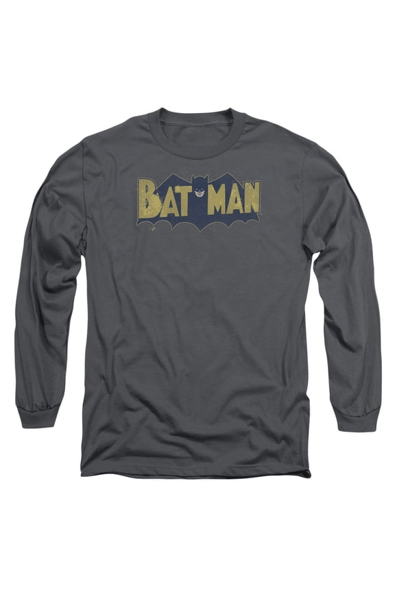 Batman - Vintage Logo Splatter - Long Sleeve Shirt - Large