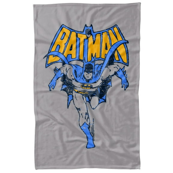 Batman Vintage Run Fleece Blanket 36' x 58',Vintage Run