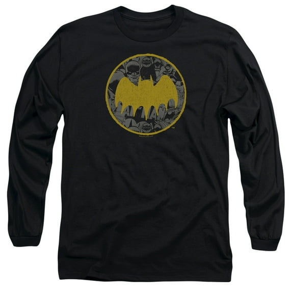 Batman - Vintage Symbol Collage - Long Sleeve Shirt - Small