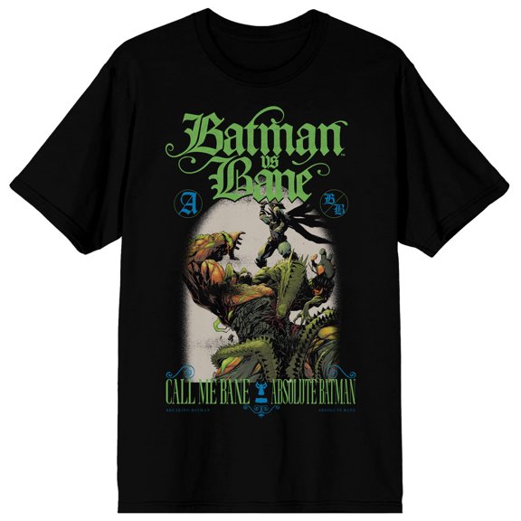 Batman Vs Bane Graphic Tee for Adult DC Comics Fans-Medium