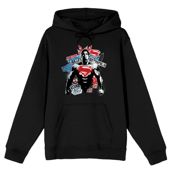 Batman Vs Superman Controversial Superman Men's Black Sweatshirt