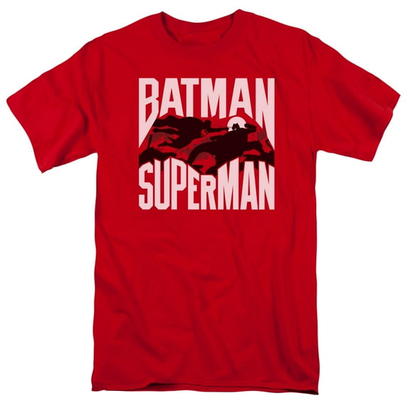 Batman Vs Superman Silhouette Fight Unisex Adult T Shirt For Men And Women