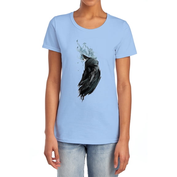 Batman Wash Women's T Shirt, Light Blue, X-Large