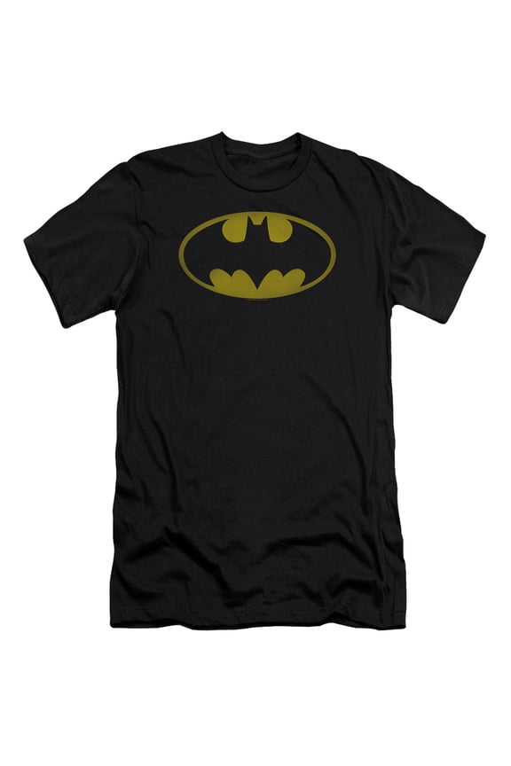Batman - Washed Bat Logo - Premium Slim Fit Short Sleeve Shirt - Small