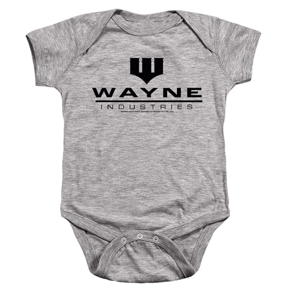 Batman Wayne Industries Unisex Infant Snap Suit for Baby (12 Months) Athletic Heather