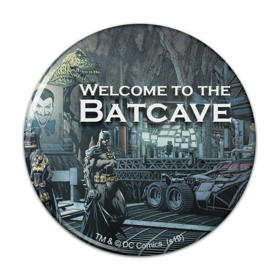 Batman Welcome to the Batcave Kitchen Refrigerator Locker Button Magnet