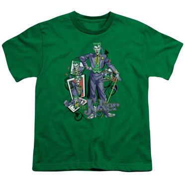 Batman - Wild Cards - Youth Short Sleeve Shirt - Small